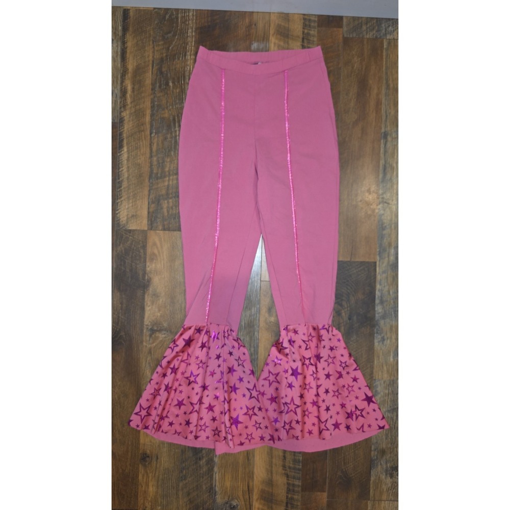 Weissman Dance The Night Pink Pants Move Dance Metallic Foil Star Sz Med Adult